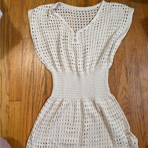 Cupshe Cream Knit Beach Cover-Up